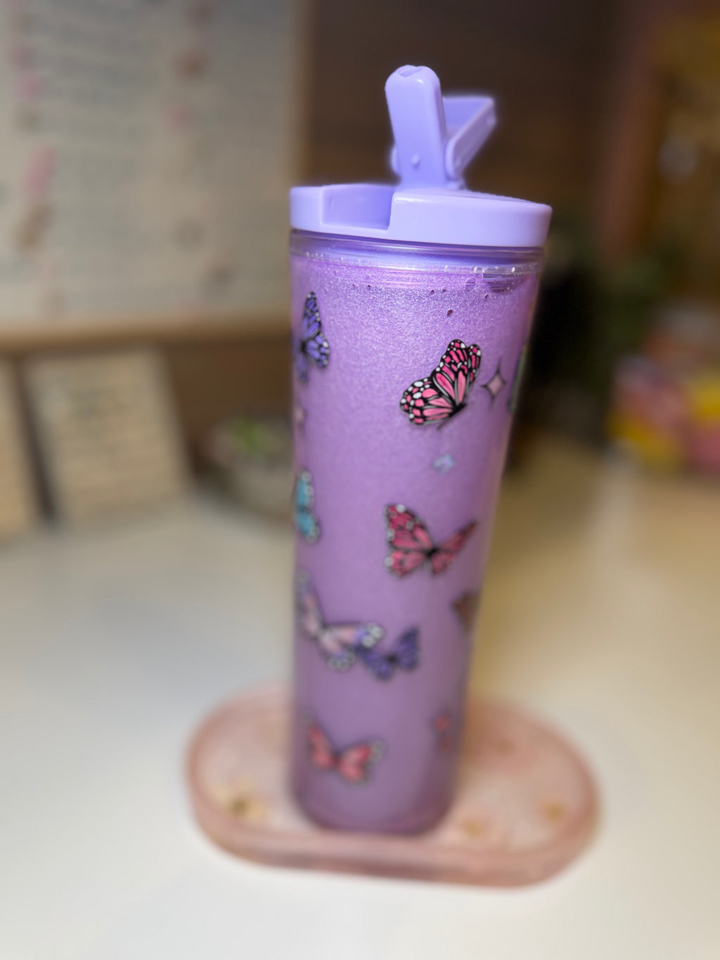 Butterfly water bottle Tumbler