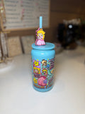 Princess Peach & Rosalina tumbler w/ Princess Peach topper