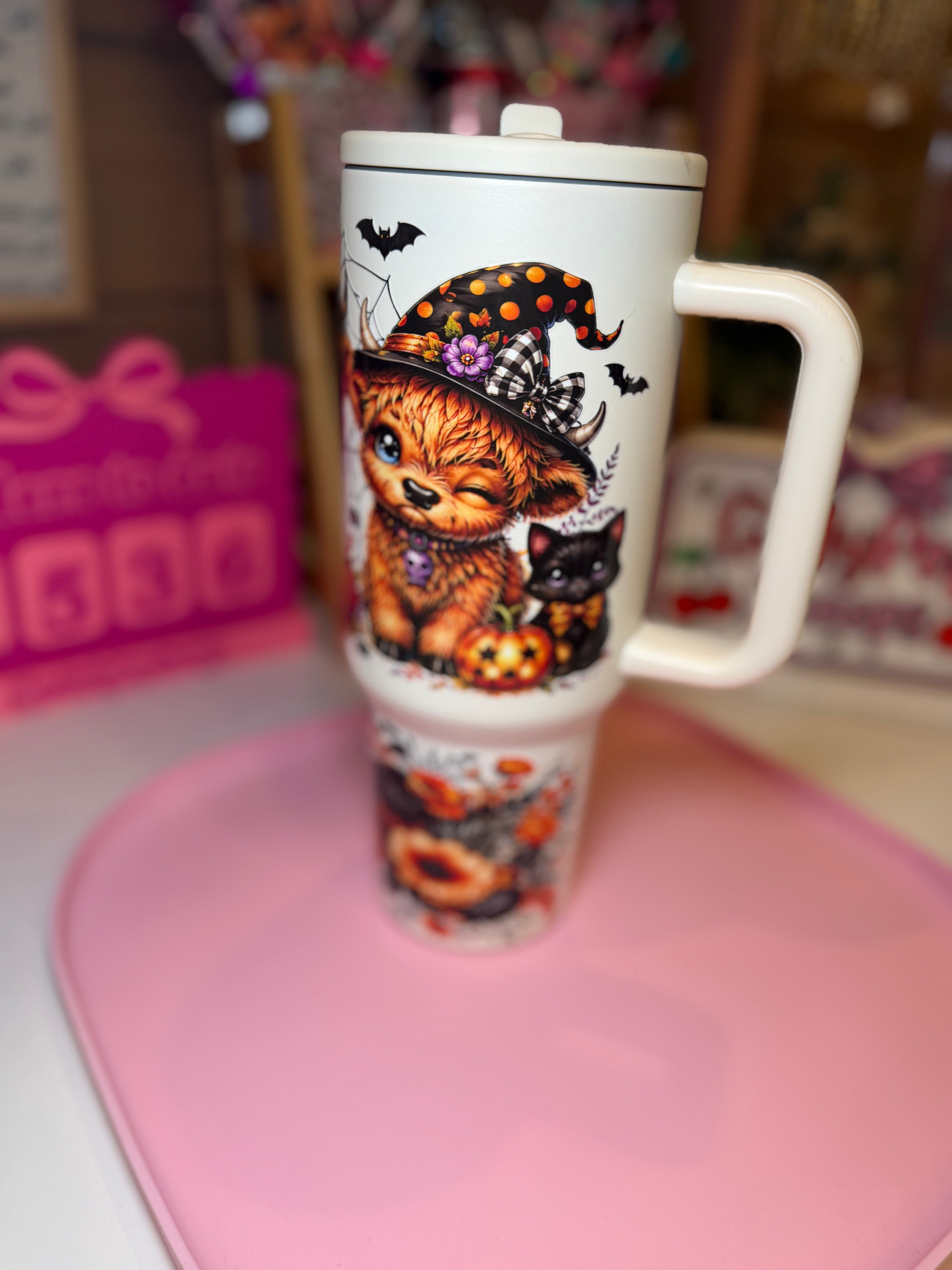 Highland Cows Halloween Tumbler (40oz)