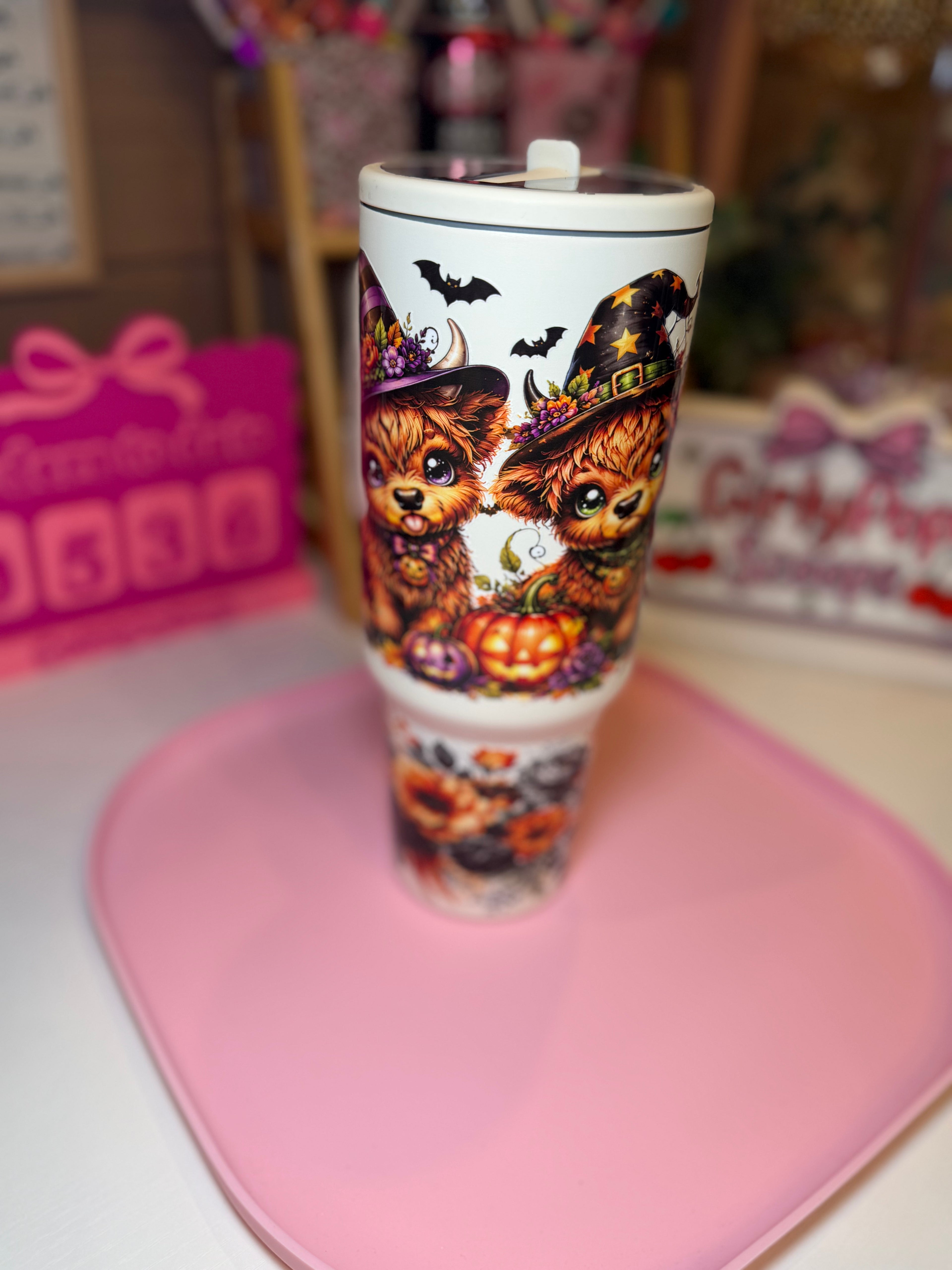 Highland Cows Halloween Tumbler (40oz)