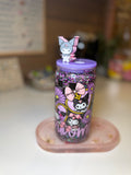 Kuromi Tumbler w/ straw decoration