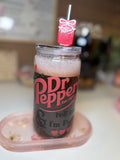 Dr Pepper tumbler w/ Dr Pepper straw